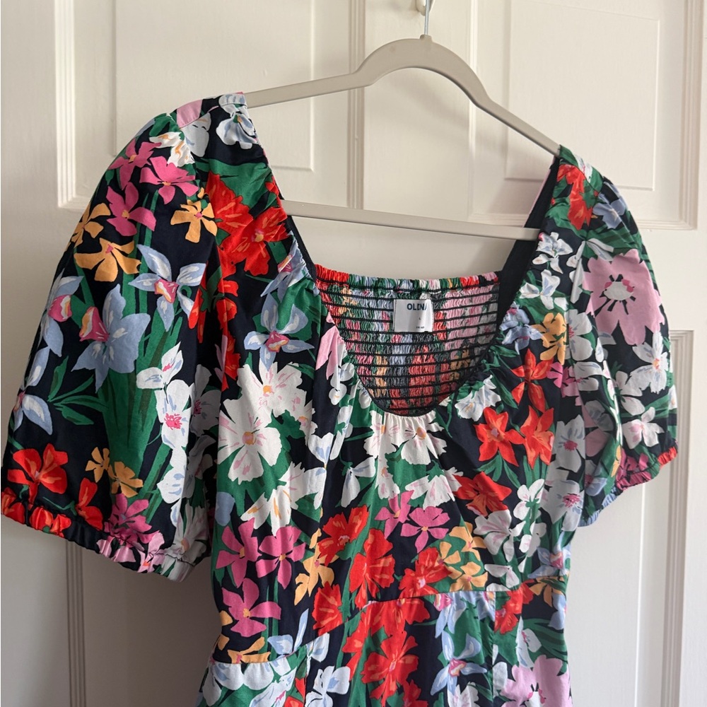 Floral Puff Sleeve Easter Dress | Feminine Spring Midi